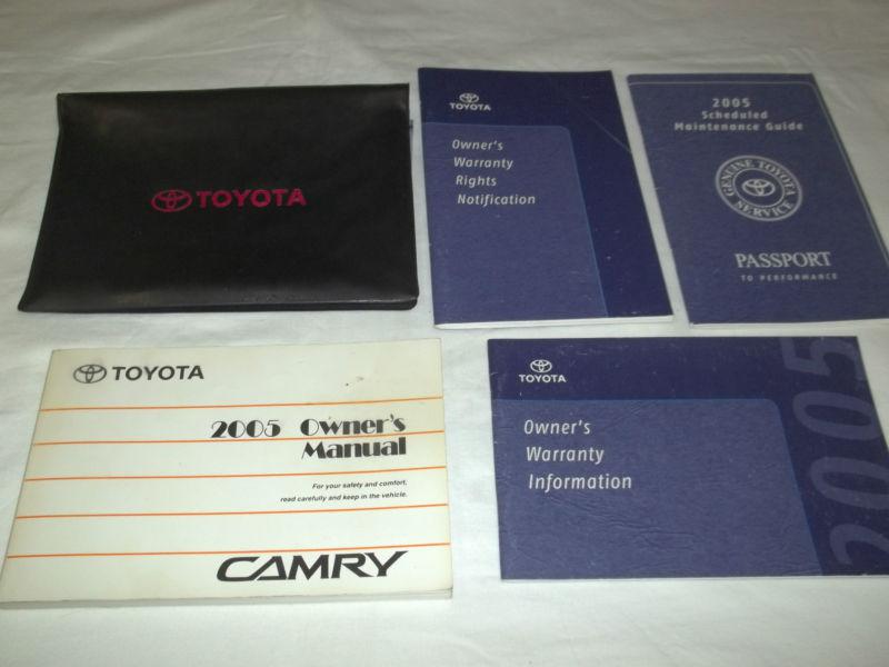 2005 toyota camry owner manual 5/pc.set & black toyota factory case.free s/h oem