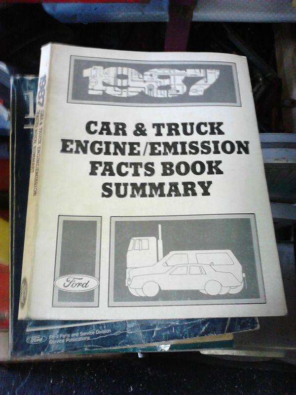 1987 ford car and truck engine/emission facts book summary