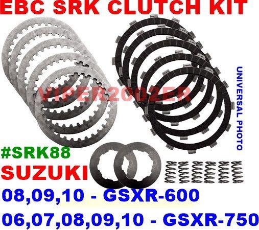 Ebc srk clutch kit suzuki 08,09,10 gsxr-600 & 06,07,08,09,10 gsxr-750 #srk88