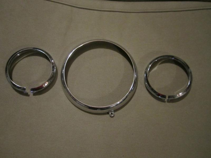 Harley headlight and passing lamp trim rings