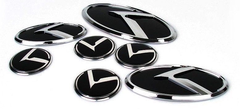 7pc 10 11 12 13 kia optima 3d vip k logo emblem set trunk grille steering wheel