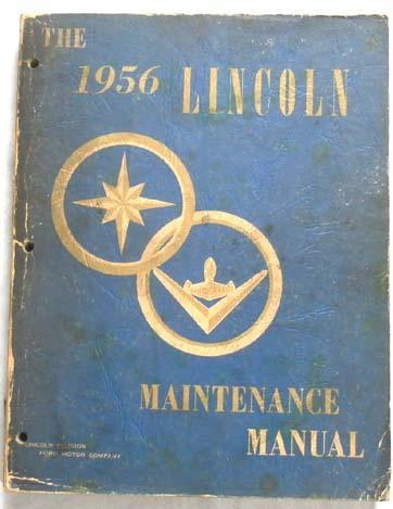 1956 lincoln service maintenance manual original 