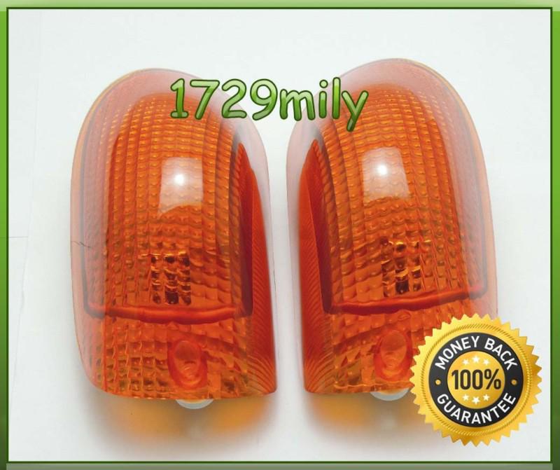 90-92 kawasaki zzr 1100 zx1100 zx11 front turn signal lens orange c model new