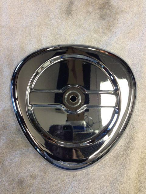 Harley oem evo/ twin cam- cam shaped- chrome air cleaner cover