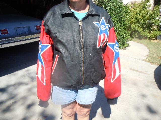 Usa flag leather  jacket (asome)