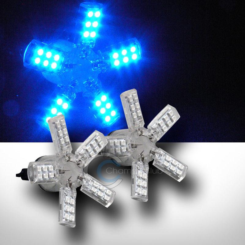 2pc 3157 spider lite blue 40x 3528 smd led front side marker light bulb 12v set