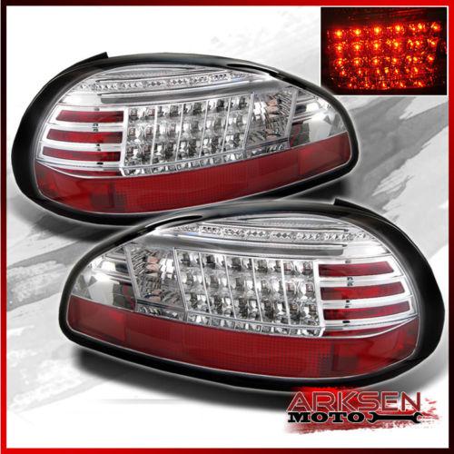 97-03 grand prix chrome led perform tail lights rear brake lamps set pair