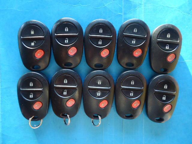 Lot 10 toyota highlander tacoma tundra sienna keyless remotes locksmith 