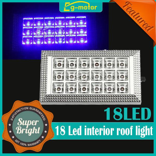 New 18 led super bright dome roof car interior ceiling lamp light dc12v blue