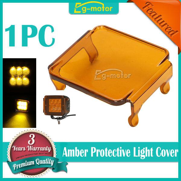 New led work light offroad driving amber protective lens cover for 16w 18w 