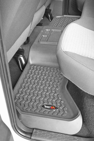 Rugged ridge all terrain rear floor liner mat grey 2012-2013 ram quad cab 