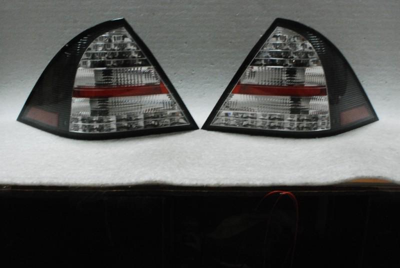 05-07 benz w203 c-class led black tail brake lights lamps left+right