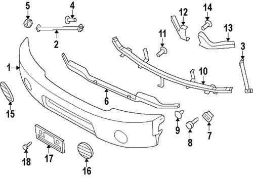 Nissan oem 620447s600 front bumper-bumper bracket