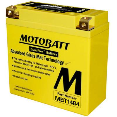 Motobatt mbt14b4 sealed agm battery, 12v,13a replace: yt14b-bs, yt14b-4, gt14b-4