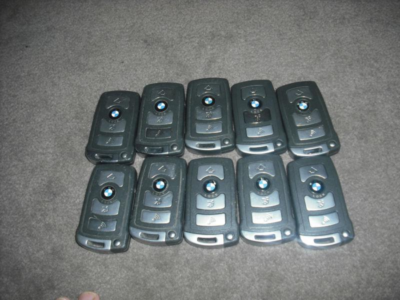 (10) bmw 4 button keyless entry fob ic: 2911a 12133 lx 8766 s 315mhz lot #87