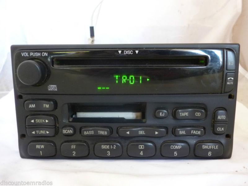  99-03 ford ranger f150 windstar explorer cd cassette radio yu3f-18c868-ba oem *