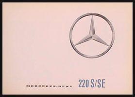 1962 1963 mercedes-benz 220 s se brochure xlnt!