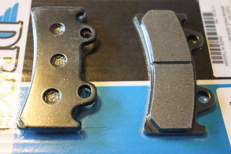 Semi-metallic brake pads for harley / custom w/ j-brake 6 piston calipers