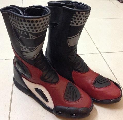 Motorbike/motorcycle racing leather shoes for riders