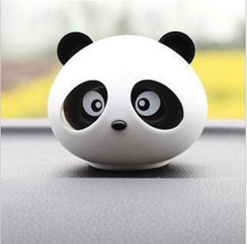 Cute panda style car solid balm air freshener perfume bottle