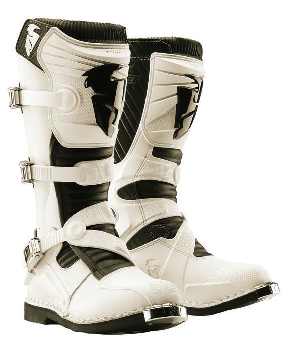 Thor ratchet series mx motorcycle boots white 9 us