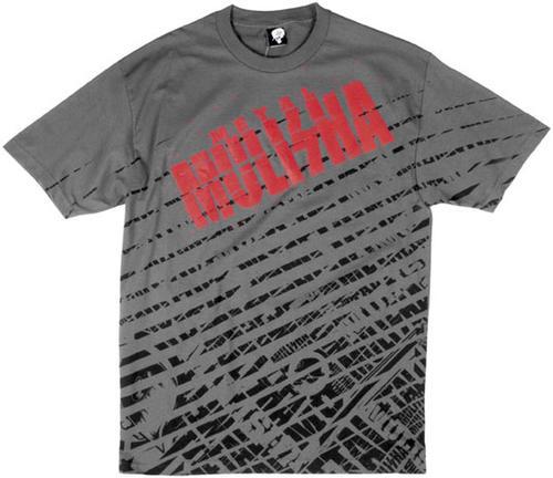 Msr metal mulisha white noise adult cotton tee/t-shirt,charcoal/gray,large/lg