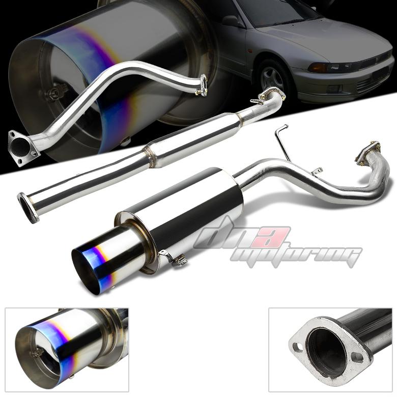 99-03 mit galant 2.4l 4cyl 4" muffler burnt tip catback/cat back exhaust system