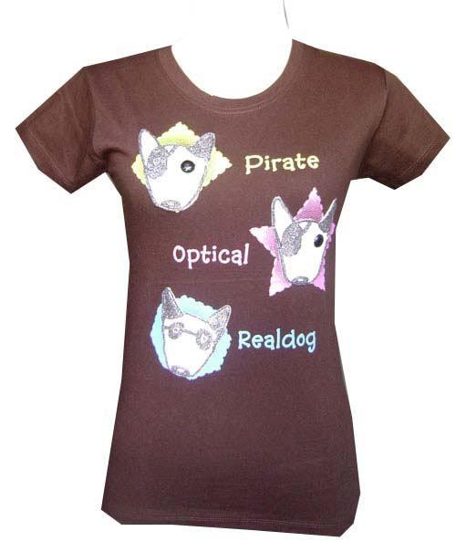 New beauty love pirate optical realdog dog women girl brown short t-shirt sz s