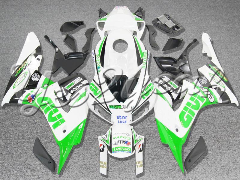 Injection molded fit fireblade cbr1000rr 06 07 green white fairing zn762