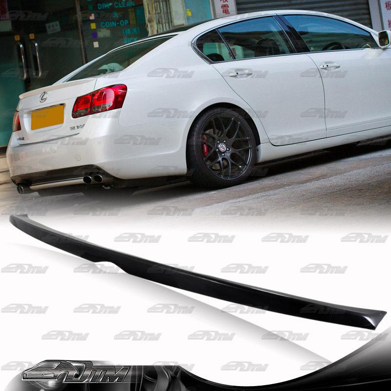 07-11 lexus gs350/460 rear black polyurethane rear trunk top spoiler wing lip