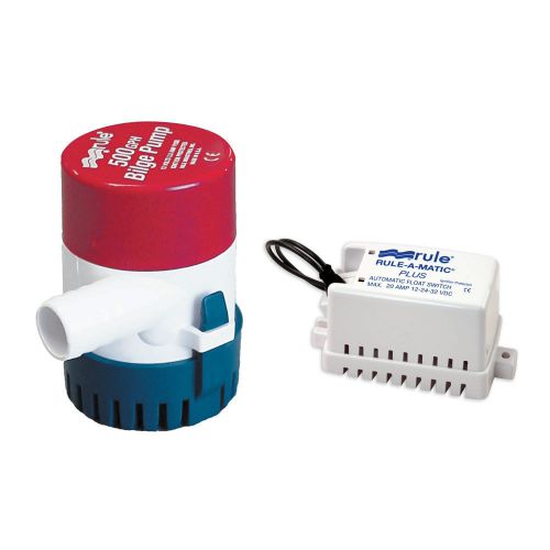 Rule 500 g.p.h. bilge pump w/rule-a-matic plus float switch model# 25-40a