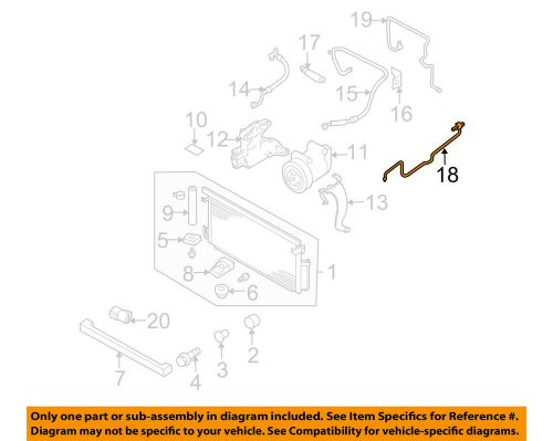 Subaru oem 04-05 impreza 2.5l-h4 a/c condenser, compressor lines-pipe 73431fe011