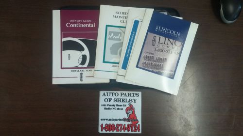 2000 lincoln continental owner&#039;s manual owners with case