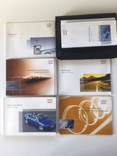 2005 audi s4 cabrio owners manual set with case