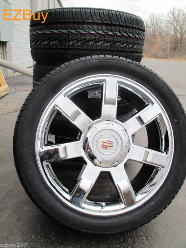 22&#034; new cadillac escalade factory chrome wheels 5309 nexen tires 305-40-22