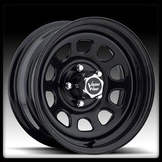 15" x 10 vision 84 d window 5x139.7 5x5.5 chevy black wheels rims 15 inch -39