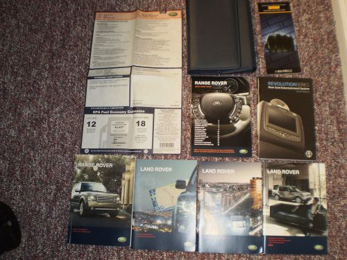 2011 land rover range suv owners manual books nav &amp; rear dvd guide label case