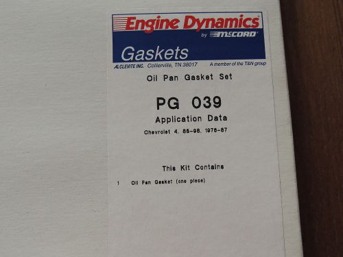 Mccord engine dynamics pg039 oil pan gasket for chevy 85-98 cid l4 engine