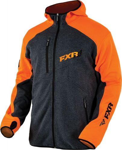 Fxr recoil active 2016 mens zip up hoodie gray heather/orange