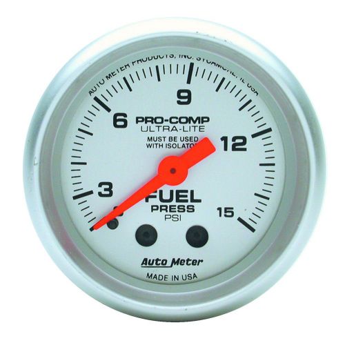 Auto meter 4311 ultra-lite; mechanical fuel pressure gauge