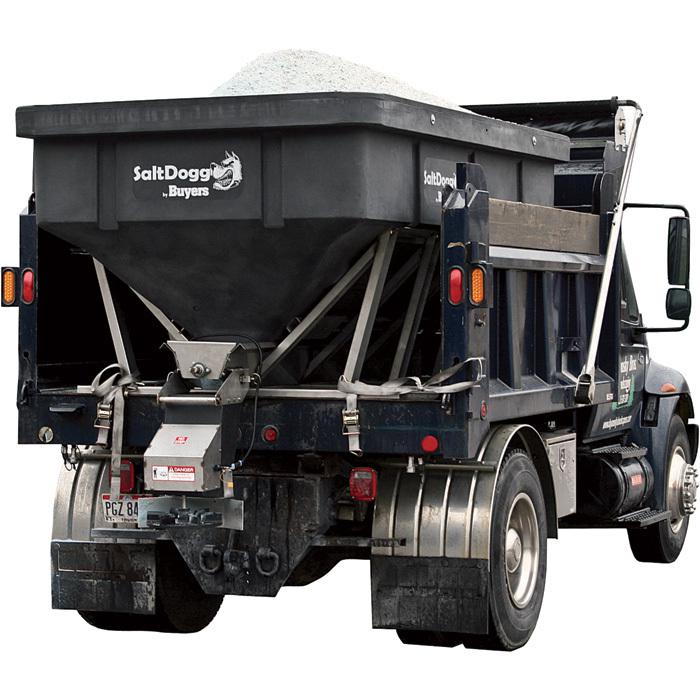 Saltdogg electric poly hopper spreader 6.0 cu yd cap- 13-ton trucks #shpe4000