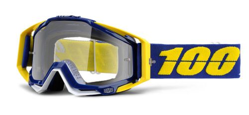 100% racecraft mx/offroad clear lens goggles lindstrom