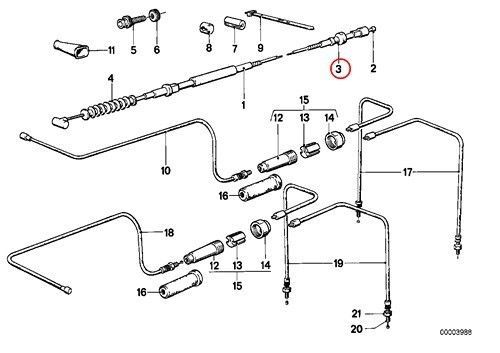 2 x bmw genuine motorcycle clutch bowden cable cup 2471 2472 2473 2474 2476 2477