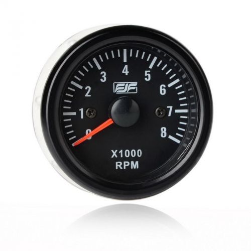Universal 2&#034; 52mm black tinted 0-8(x1000) rpm  car smoke tacho gauges meters