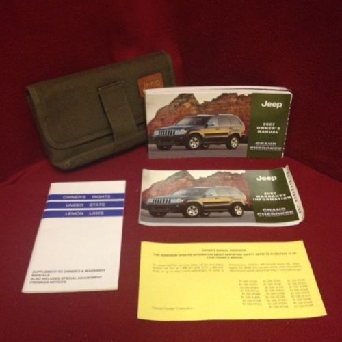 2007 jeep grand cherokee owners manual with supplements and case