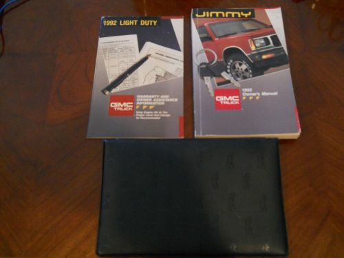 1992 gmc jimmy owner&#039;s manual and original factory carry case