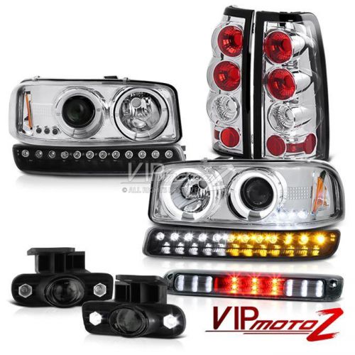 99-02 sierra 2500 3rd brake lamp smokey fog lights tail lamps parking headlamps