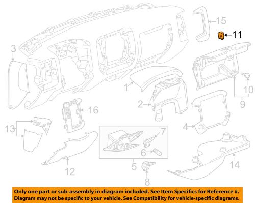 Gm oem instrument panel dash-lock cylinder 20765510