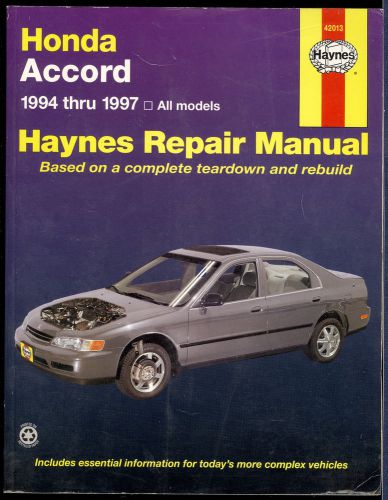 Honda accord 1994-1997, haynes repair manual