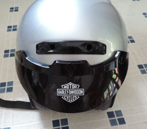 Silver shoei 3/4 motorcycle with visor and face shield  size: xxxl